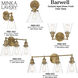 Barwell 3 Light 24 inch Oxidized Aged Brass Bath Vanity Light Wall Light